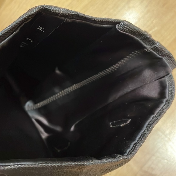 Stuart Weitzman brown leather/textured leather satin lined interior buckle boots - Picture 12 of 16